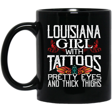 Louisiana Girl With Tattoos Pretty Eyes And Thick Thighs, Tattooed Louisiana Girl Gift