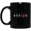 Basketball Lover, Basketball And Heartbeat, My Heart Ball, Really Love Basketball Black Mug