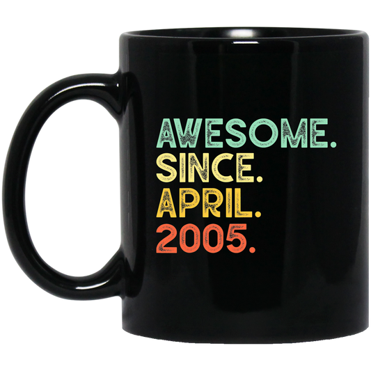 Awesome Since April 2005 Premium Black Mug