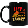 Canary Bird Life Is Better With A Fashionable Bird Vintage Black Mug