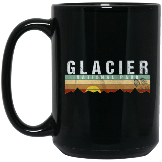 Glacier National Park, Camping Hiking, Love Glacier, Best Park Black Mug