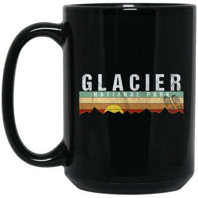 Glacier National Park, Camping Hiking, Love Glacier, Best Park Black Mug