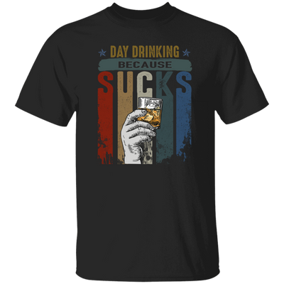 Retro Day Drinking Because Sucks Vintage Unisex T-Shirt