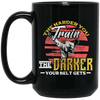 Martial Arts Love, The Harder You Train The Darker Your Belt Gets, Retro Taekwondo Black Mug