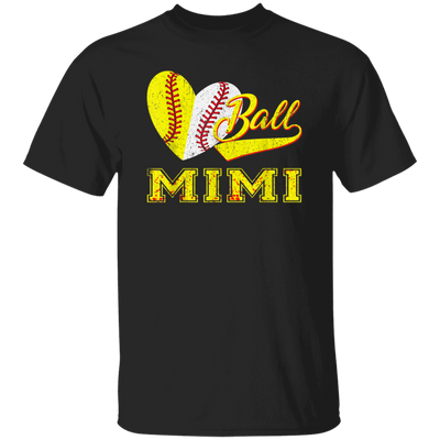 Gift For Mimi, Best Mimi Ever, Love Baseball Gift, Heart Ball, My Ball For Mimi Unisex T-Shirt