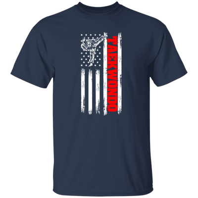 American Taekwondo, American Flag, Love Taekwondo In American, Best Sport In US Unisex T-Shirt