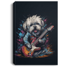 A Coton De Tulear Dog As A Rocker Playing Electric Guitar, Rock Music Canvas