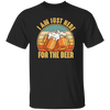 Funny Drinking, I'm Just Here For The Beer, Beer In Retro Style Unisex T-Shirt