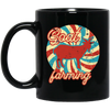 Goat Lover, Goat Farming, Goat Farm, Love Retro Goat, Farmer Gift, Goat Lover Gift Black Mug