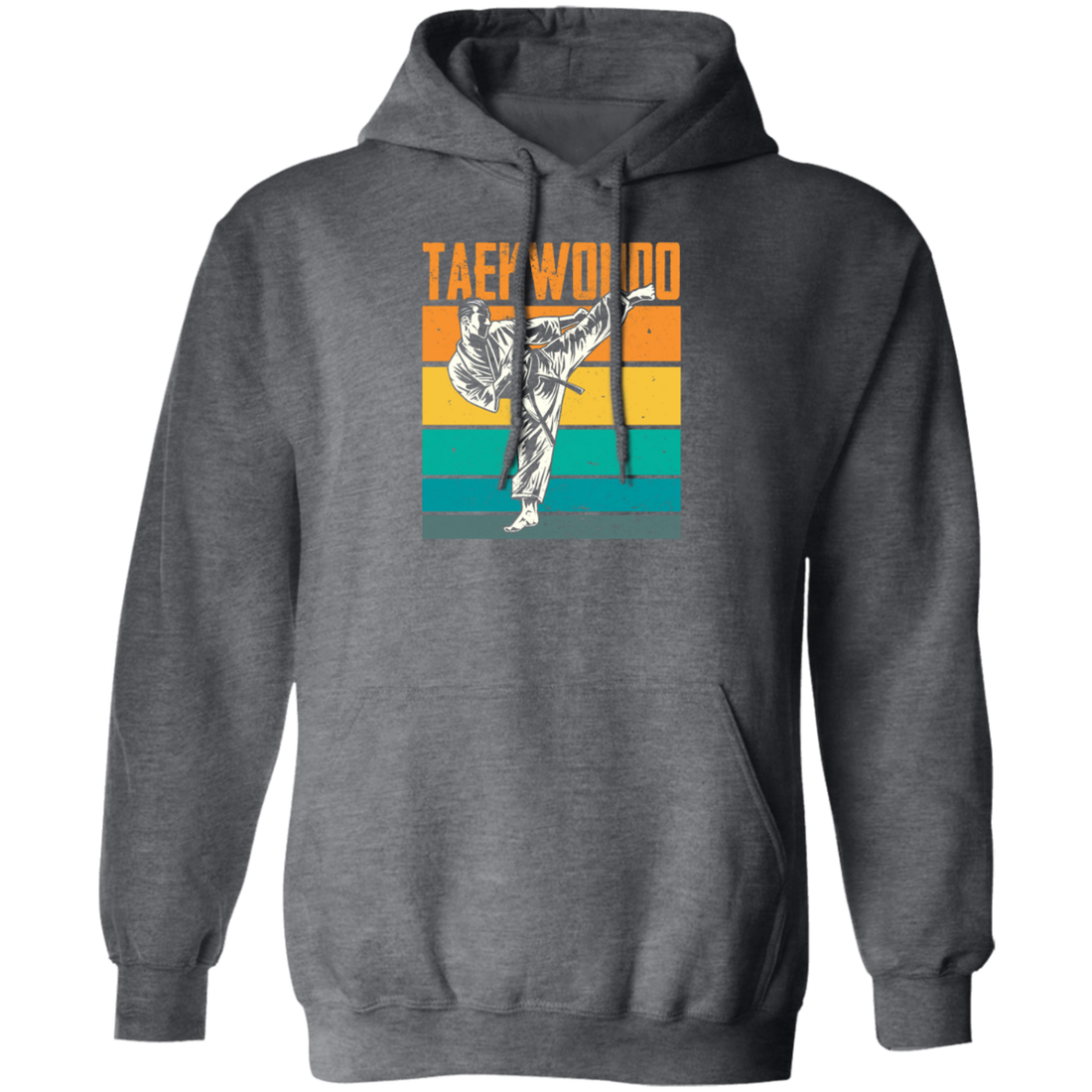 Love Taekwondo, Retro Taekwondo Gift, Love Martial Art, Korean Martial Art Vintage Pullover Hoodie