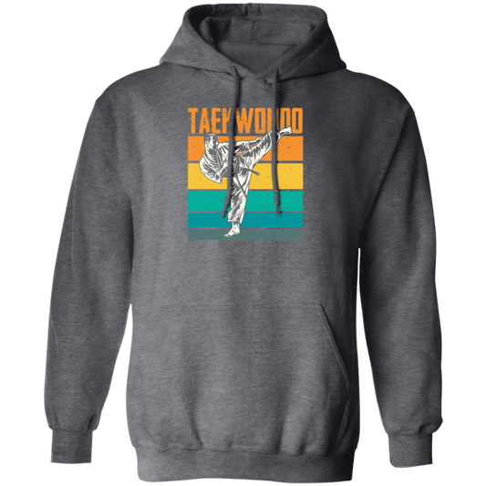 Love Taekwondo, Retro Taekwondo Gift, Love Martial Art, Korean Martial Art Vintage Pullover Hoodie