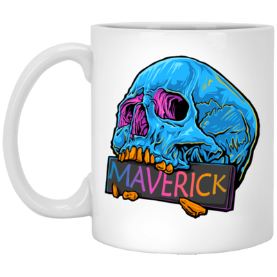 Cool Skull Maverrick, Colorful Maverick Design, Fashion Skull Gift