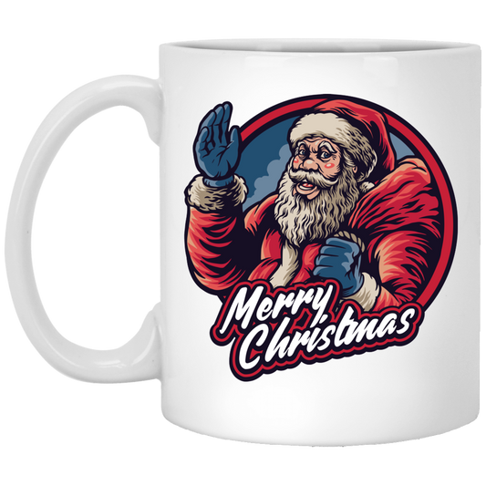 Merry Christmas Love Santa Gift Handsome Santa White Mug