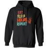 Basketball Gift, Eat Sleep Hoops Repeat Png, Retro Basketball Sport