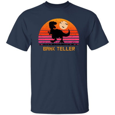 Retro Vintage Bank Teller Dinosaur Sunset Gift