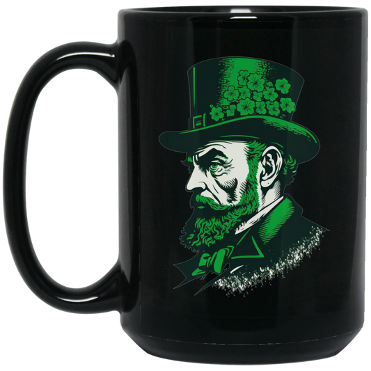 Patrick Lover, St Patrick, Men Of Patrick Day, Shamrock Hat Lover Black Mug