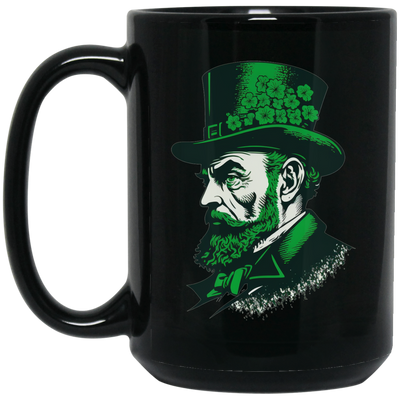 Patrick Lover, St Patrick, Men Of Patrick Day, Shamrock Hat Lover Black Mug