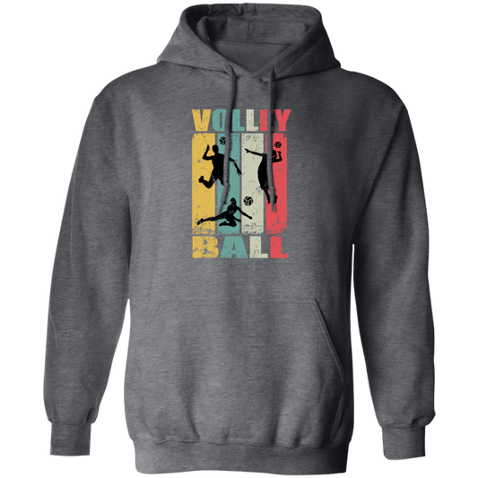 Volleyball Vintage Style, Beach Sport Gift, Best Sport For Besch Party Pullover Hoodie