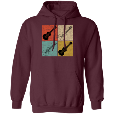 Four Ukulele Great Present For Ukulele Lover Birthday Gift Vintage Pullover Hoodie