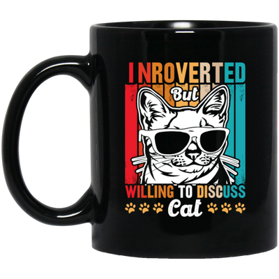 Retro Cat Introverted, But Willing To Discuss Cat Vintage