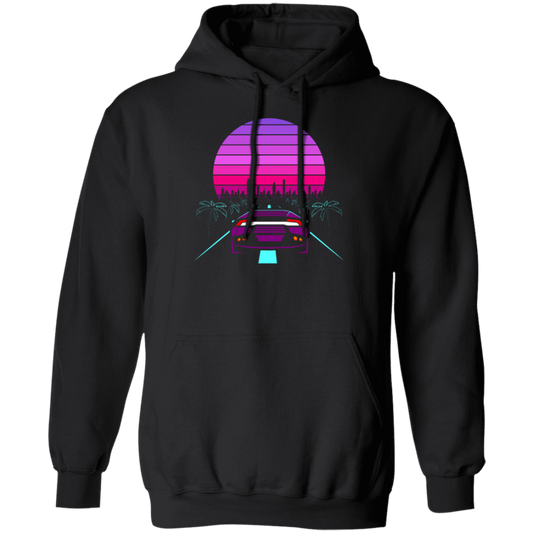 Auto 80s Gift Design Titled Retro Wave Sport Pullover Hoodie