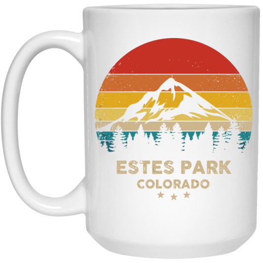 Estes Park Lover, Colorado Gift, Retro Park Gift, Mountain Lover Gift White Mug