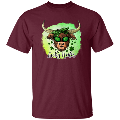 Bull Head Gift, Patricks Cow Lover, Lucky Heifer Gift, Bull And Shamrock Unisex T-Shirt