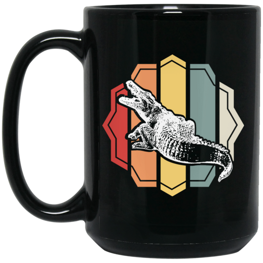 Crocodile Caiman Animal Welfare Gift Live In The River Black Mug