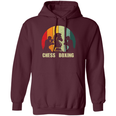 Love Chess, Love Boxing, Chess Boxing Vintage Gift, Love To Do Boxing Gift Pullover Hoodie