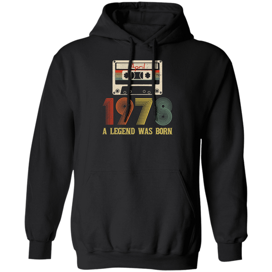 Birthday April 1978 Legend Was Born Gifts Funny Retro 1978 Pullover Hoodie