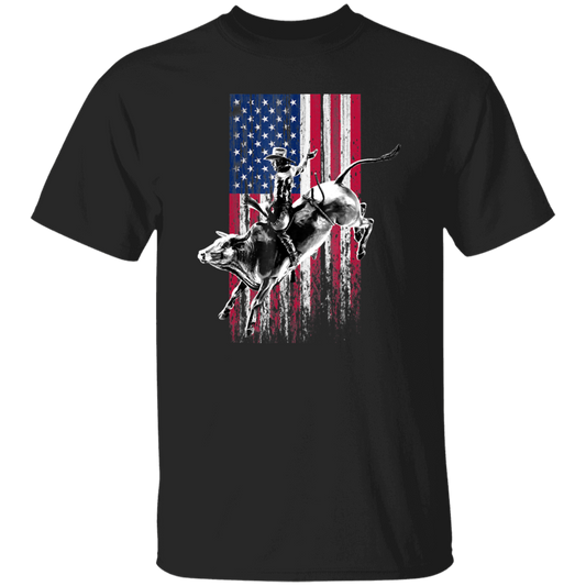 American Flag, Rodeo Bull Rider American Flag Patriotic Cowboys, Best Cowboy Unisex T-Shirt