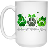 Love Shamrock Paw St Patrick Cute Cat Paw Irish Patrick Day