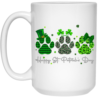 Love Shamrock Paw St Patrick Cute Cat Paw Irish Patrick Day