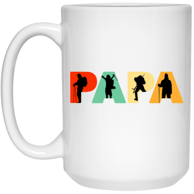 Climber Hiker Dad Gift, Funny Papa Hiking Retro