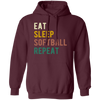 Retro Eat Sleep Softball Repeat Gift