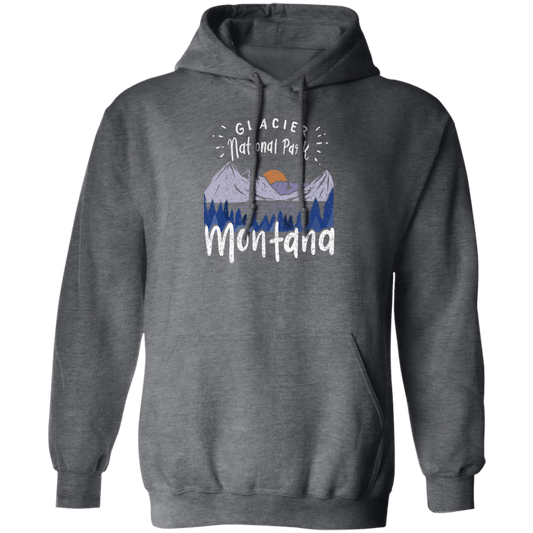 Glacier National Park Montana Mountain Hiking Pullover Hoodie