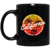 California Surfing Paradise Summer Mood With California Beach Black Mug