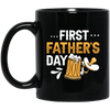 Funny Father, First Father_s Day, Love Beer Gift, Beer For Kid Or Not Black Mug