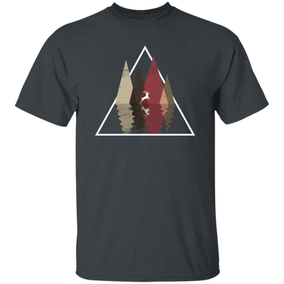 Forest Trees Triangle Deer In The Forest Stag Unisex T-Shirt