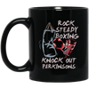 Parkinsons Fighter Rock Steady Boxing Knock Out Sporty Stronger Black Mug