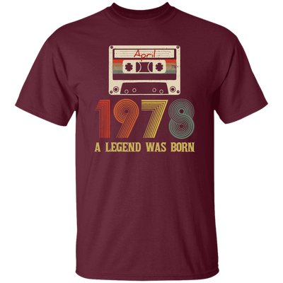 Birthday April 1978 Legend Was Born Gifts Funny Retro 1978 Unisex T-Shirt