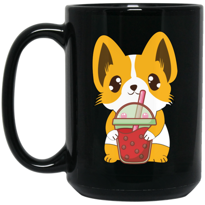 Boba Corgi Cute Dog Drink Milk Tea, Corgi Cute Dog