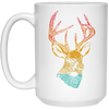 Head Deer Vinatge Head Deer Design For Animal Lover White Mug