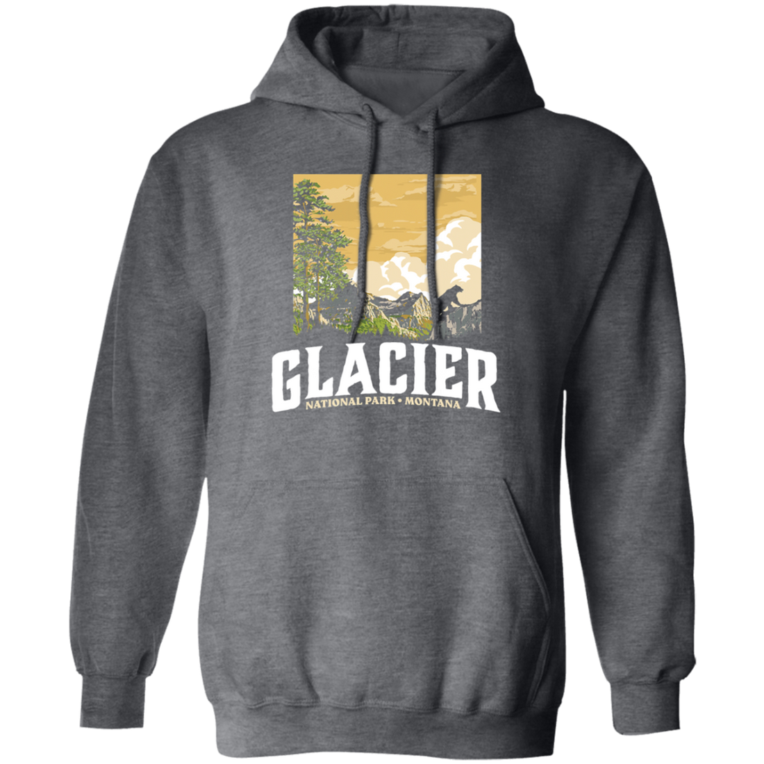 Glacier National Park, WPA Style Vintage Montana