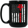 Patriotic American USA Flag Registered Nurse Black Mug