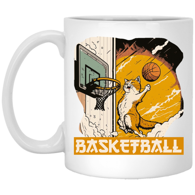 Basketball Cat Lover Cartoon Cat Love Sport