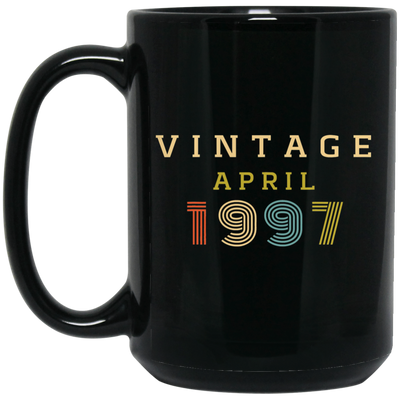 Birthday Gift Vintage 1997 April Black Mug