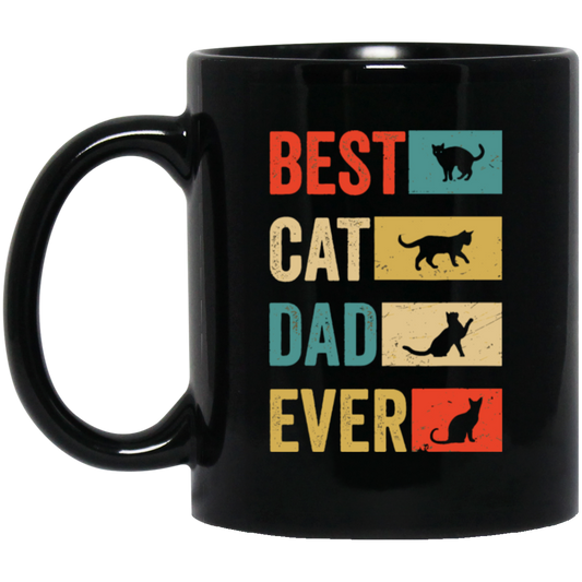 Retro Best Cat Dad Ever Cat Lovers Cat Dad