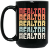 Retro 70s Realtor, Realtor Gift, Love Realtor, Best Realtor Black Mug