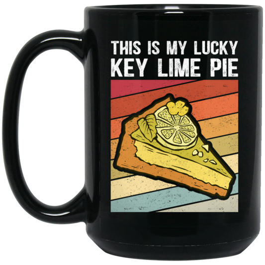 This Is My Lucky Key Lime Pie, Love Baking, Best Lime Pie, Pie Lover Gift Black Mug